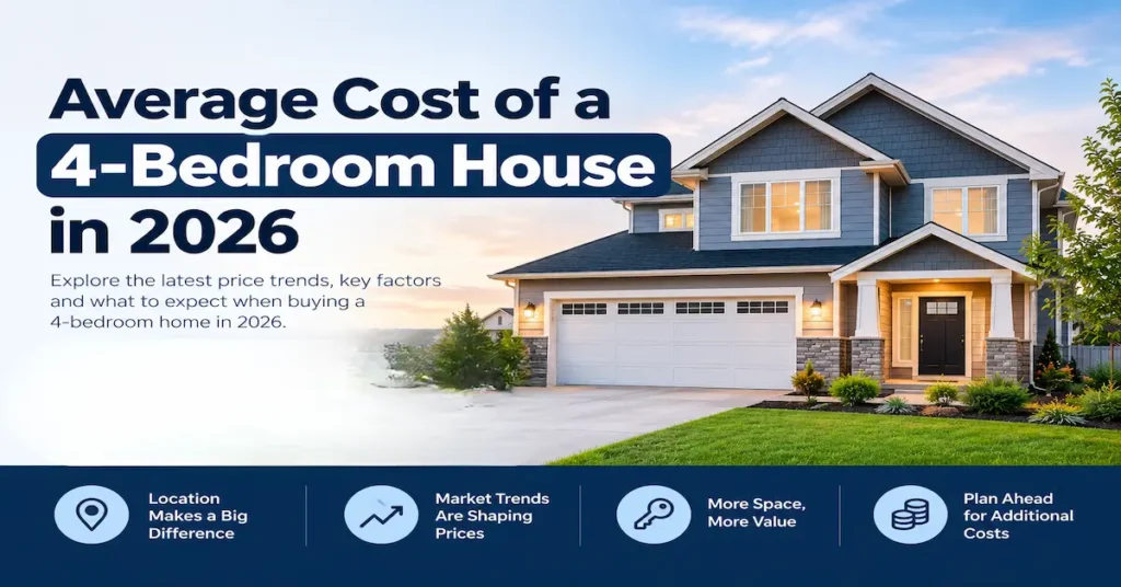 please create image for Average Cost of a 4-Bedroom House in 2026